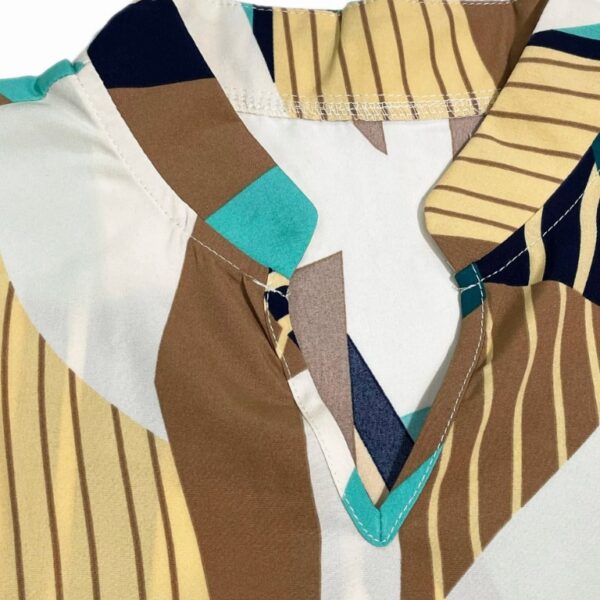 Robe chauve-souris géométrique élégante jaune