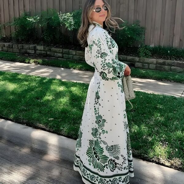 Robe longue florale style élégante