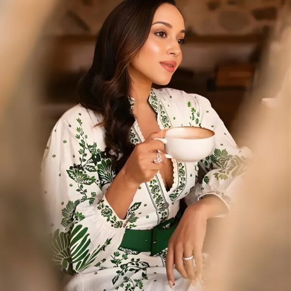 Robe longue florale style élégante