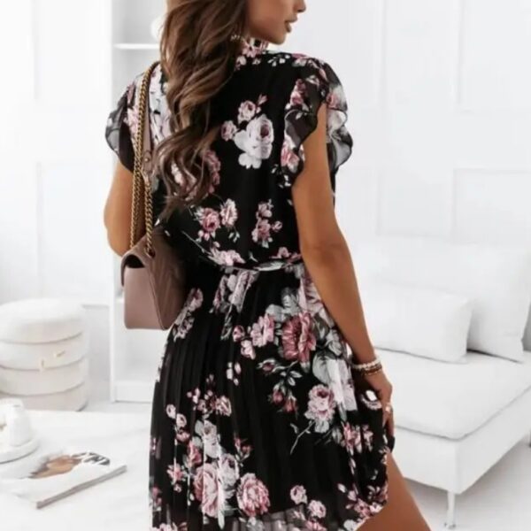 Robe Mousseline Soie Imprimé Floral Élégante