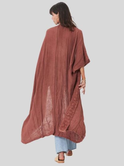 Cardigan plage long femme bohème chic