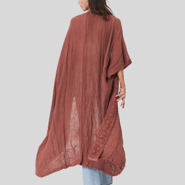 Cardigan plage long femme bohème chic