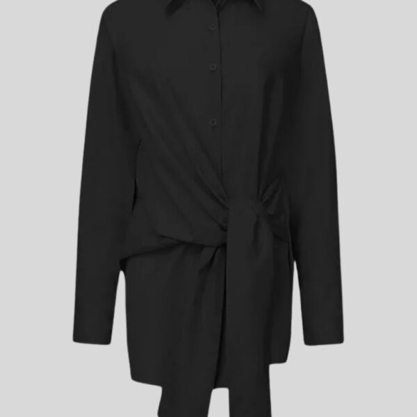 Chemise femme blanche nouée style élégant