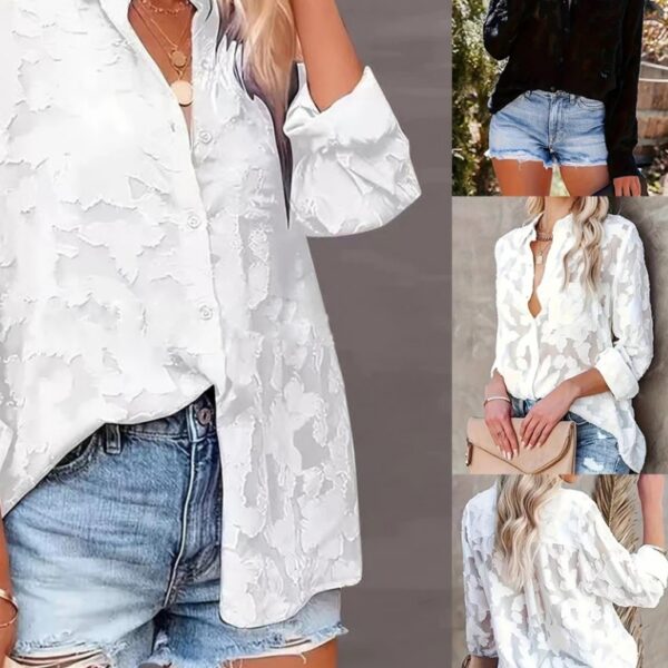 Chemisier femme dentelle romantique élégant chic raffiné