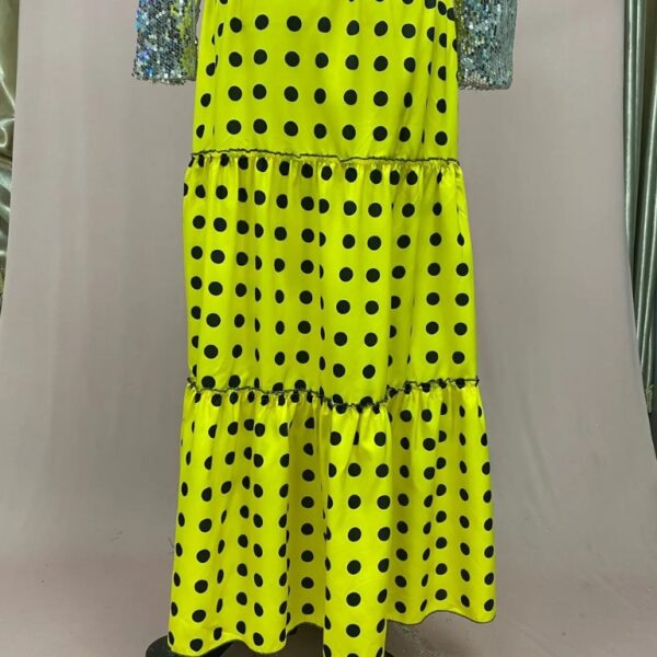 Jupe longue bohème à pois élégante