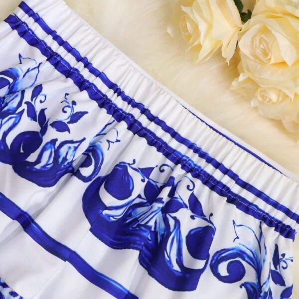 Jupe longue fleurie imprimé taille haute