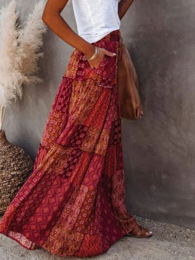 Jupe longue fluide style bohème chic