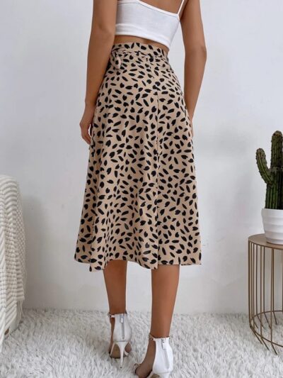 Jupe portefeuille femme asymétrique imprimé bohème